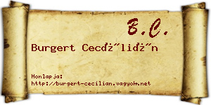 Burgert Cecílián névjegykártya